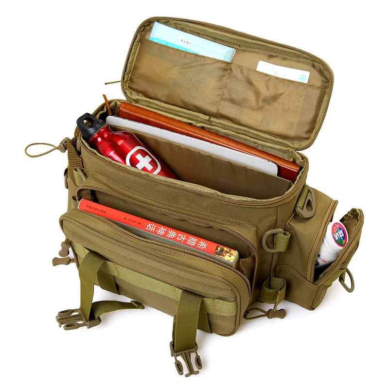 RUIN HAWK Versatile Waterproof Fishing Gear Bag Spacious Oxford Cloth Organizer for Lure Rods