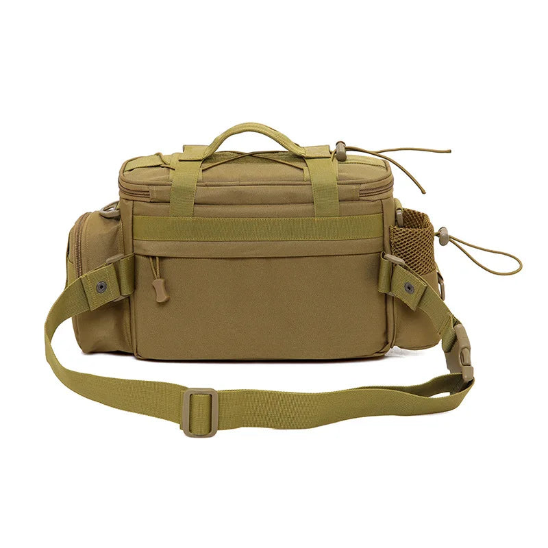 RUIN HAWK Versatile Waterproof Fishing Gear Bag Spacious Oxford Cloth Organizer for Lure Rods