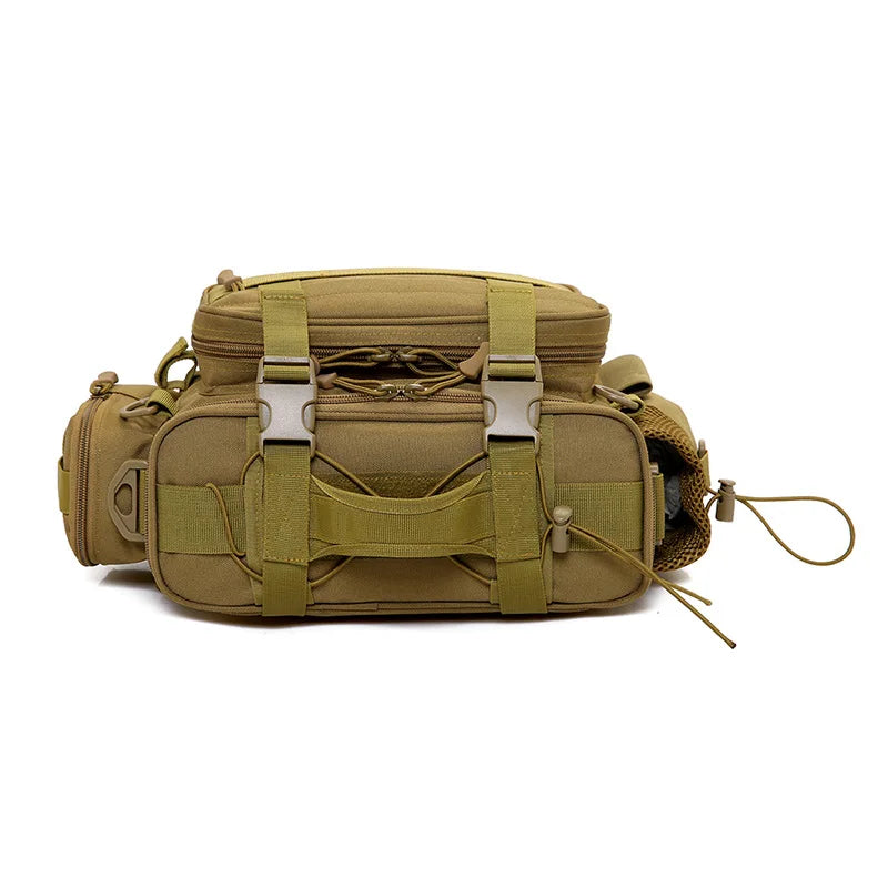 RUIN HAWK Versatile Waterproof Fishing Gear Bag Spacious Oxford Cloth Organizer for Lure Rods